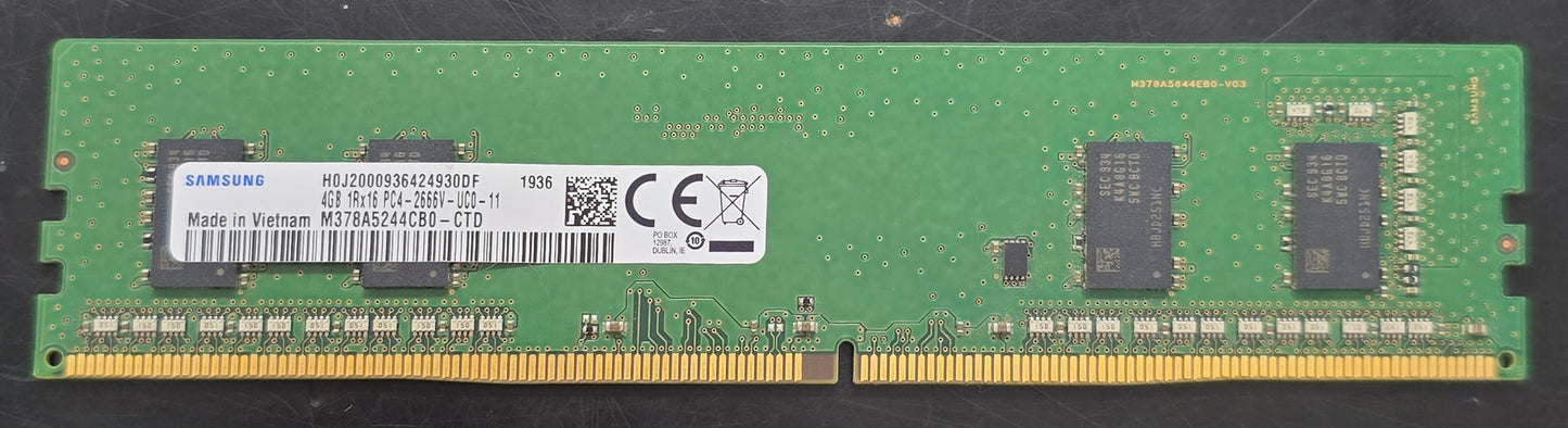 SAMSUNG 4GB DDR4 2666 UDIMM - M378A5244CB0-CTD - USED