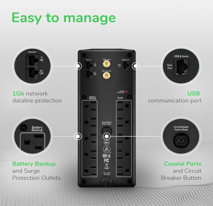APC Battery Backup UP 1500VA - BX1500M