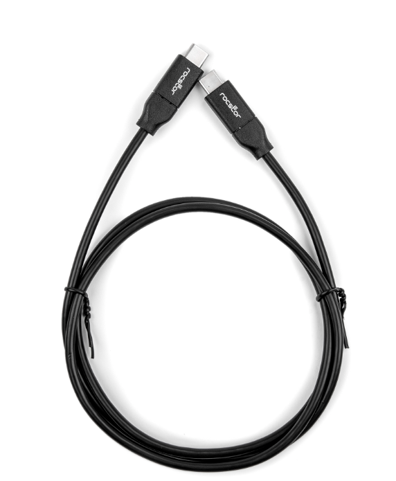 Rocstor USB-C 2.0 Male Charging Cable - 3.3' - Black - Y10C287-B1