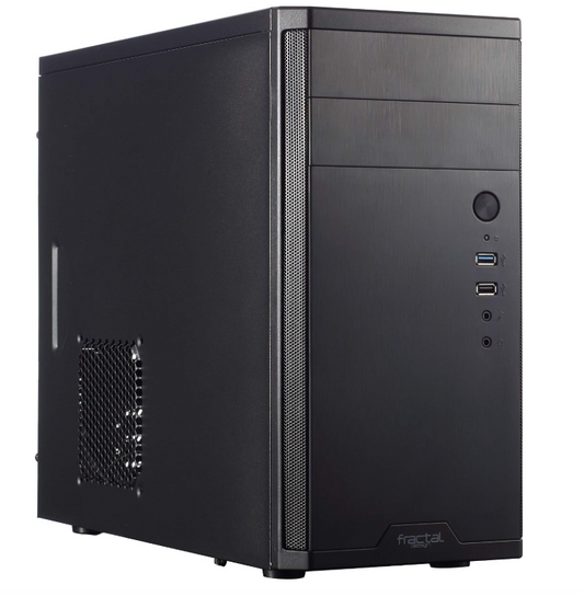 Fractal Design Core 1100 - Mini Tower Computer Case - mATX - High Airflow and Cooling - 1x 120mm Silent Fan Included - Brushed Aluminium - Black