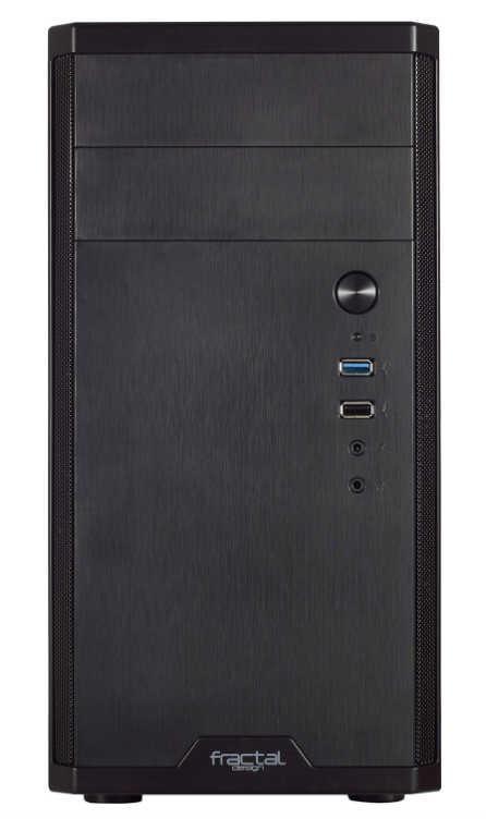 Fractal Design Core 1100 - Mini Tower Computer Case - mATX - High Airflow and Cooling - 1x 120mm Silent Fan Included - Brushed Aluminium - Black