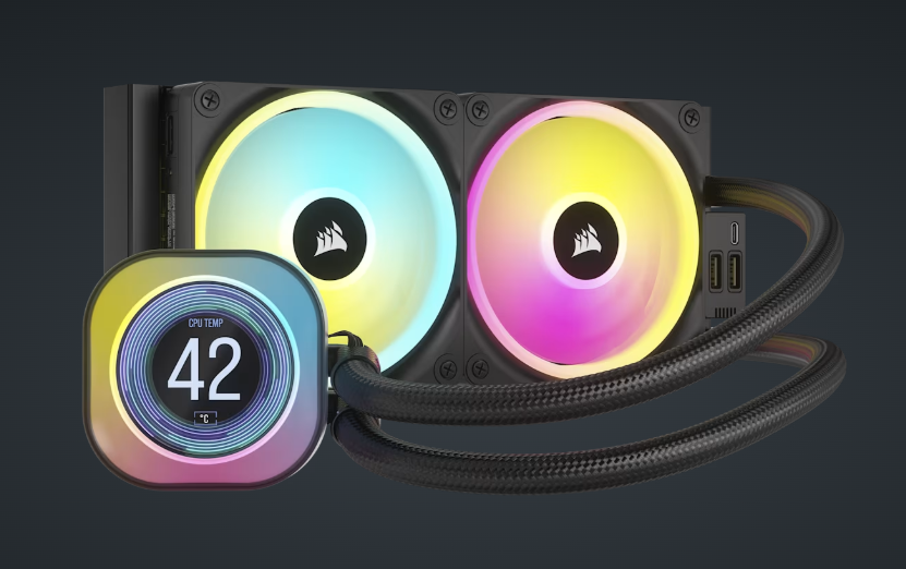 CORSAIR iCUE Link H100i LCD Liquid CPU Cooler