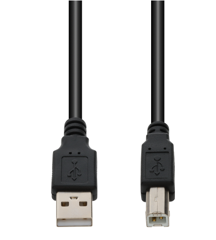 addon USB A 2.0 (Male) to USB B 2.0 (Male) - 10ft - Black - 480Mbps - USBEXTAB10