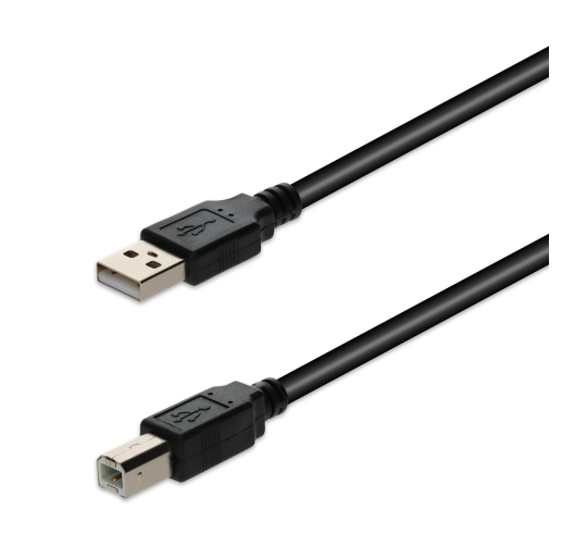 addon USB A 2.0 (Male) to USB B 2.0 (Male) - 10ft - Black - 480Mbps - USBEXTAB10