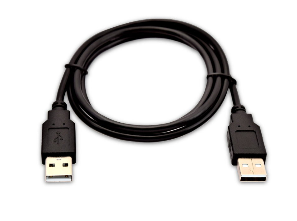 V7 USB Cable USB 2.0 A Male to USB 2.0 A Male - 1m/3.3ft - Black - V7USB2AA-01M