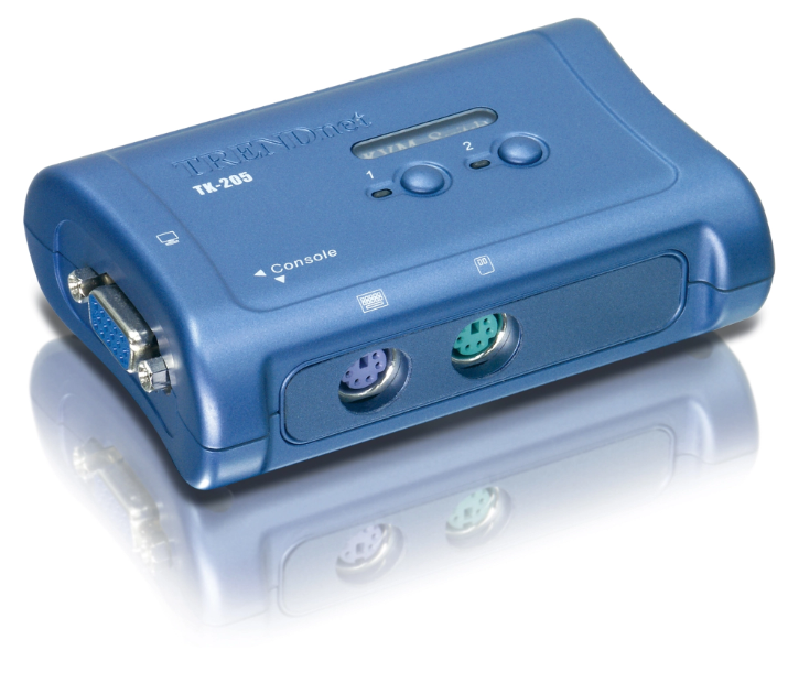 TrendNet 2-port PS/2 KVM Switch - TK-205K