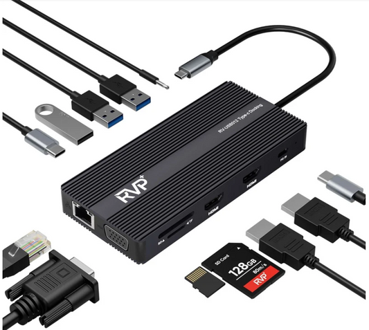 RVP+ USB012 12-in-1 Docking - RVP-USB012