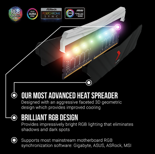 PNY XLR8 Gaming - 16GB (2X8GB) - DDR4 CL19 4600 - MD16GK2D4460019XRGB